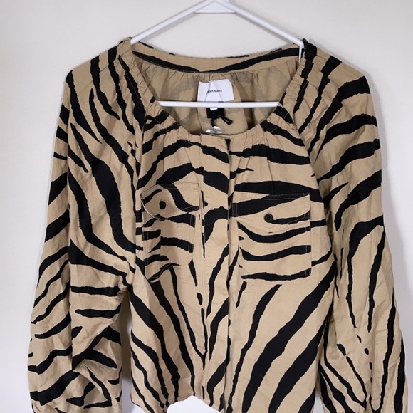 Current Elliot Long Sleeve Zebra Print Top - Picture 3 of 5